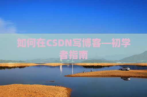 如何在CSDN写博客—初学者指南